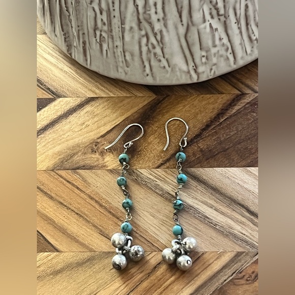 Jewelry - Sterling Silver and Turquoise Dangle Earrings